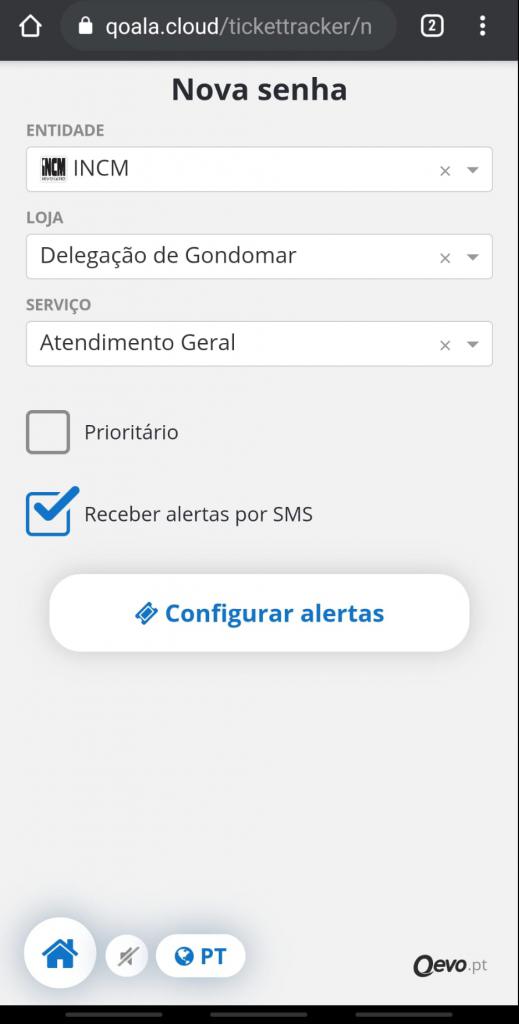 Sistema de Senhas - Instrução 5 Senha via internet atendimento contrastarias - passo 2