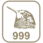 Marca platina 999 cabeça de beija-flor